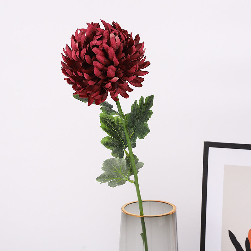 24.8 Inch Orange Chrysanthemum Stems 10 Pcs Silk Artificial Flowers Bulk