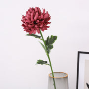24.8 Inch Orange Chrysanthemum Stems 10 Pcs Silk Artificial Flowers Bulk