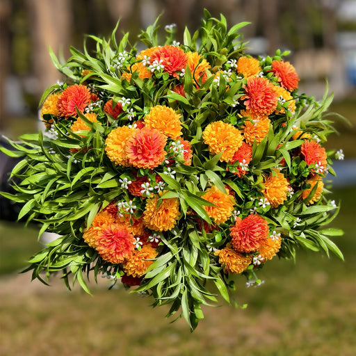 10 Pcs Artificial Chrysanthemum Succulent Gladiolus Bushes UV Resistant Outdoor Plants