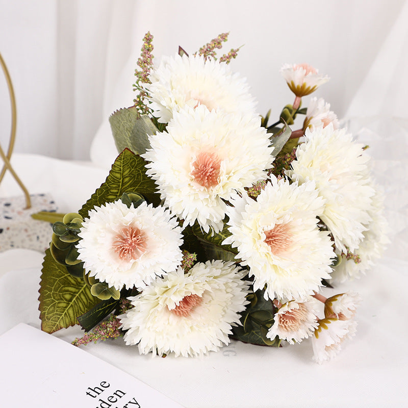 11.8 Inch Artificial Silk Chrysanthemum Mum Bush – Lifelike Silk Flowers for Table Centerpieces, Bulk Quantity