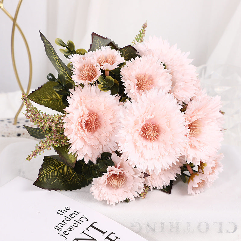 11.8 Inch Artificial Silk Chrysanthemum Mum Bush – Lifelike Silk Flowers for Table Centerpieces, Bulk Quantity
