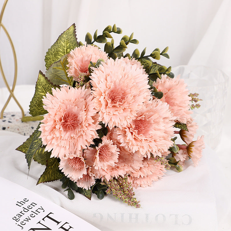 11.8 Inch Artificial Silk Chrysanthemum Mum Bush – Lifelike Silk Flowers for Table Centerpieces, Bulk Quantity