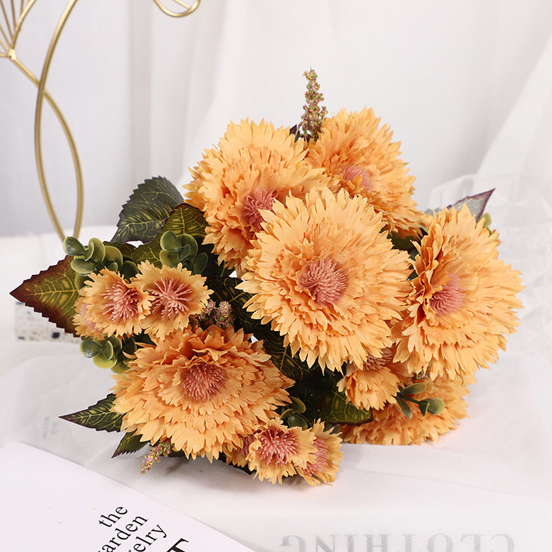 11.8 Inch Artificial Silk Chrysanthemum Mum Bush – Lifelike Silk Flowers for Table Centerpieces, Bulk Quantity