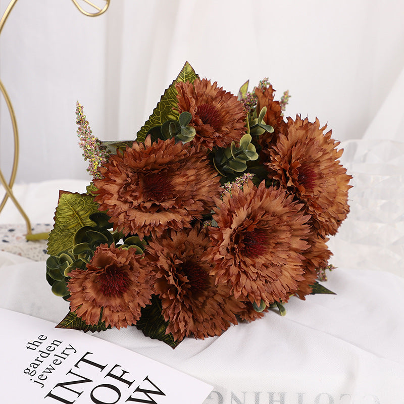 11.8 Inch Artificial Silk Chrysanthemum Mum Bush – Lifelike Silk Flowers for Table Centerpieces, Bulk Quantity
