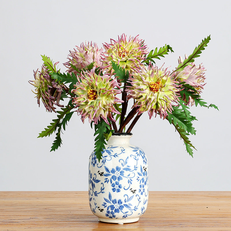 14.5 Inch Artificial Cirsii Herba Stems 10 Pcs Bulk Wedding Home Decor