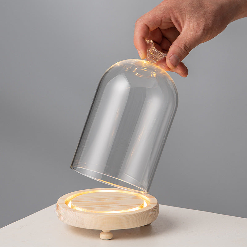 Angel Love Light Up Clear Glass Display Dome for DIY Gifts, Bulk Wholesale Pack