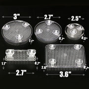 Clear Plastic Floral Frog with Stable Suction Cups for Secure Flower Arrangements, Bulk Pack