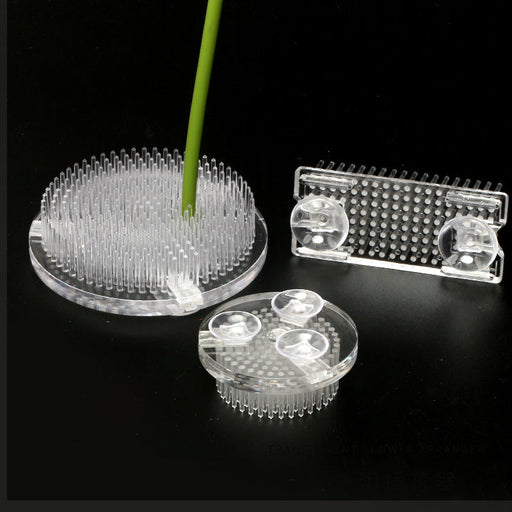 Clear Plastic Floral Frog with Stable Suction Cups for Secure Flower Arrangements, Bulk Pack
