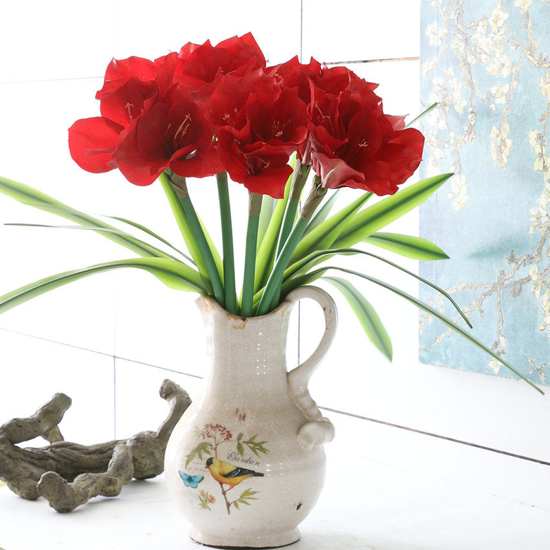 24 Inch Clivia Miniata Lily Stems 10 Pcs Real Touch Artificial Flowers Bulk