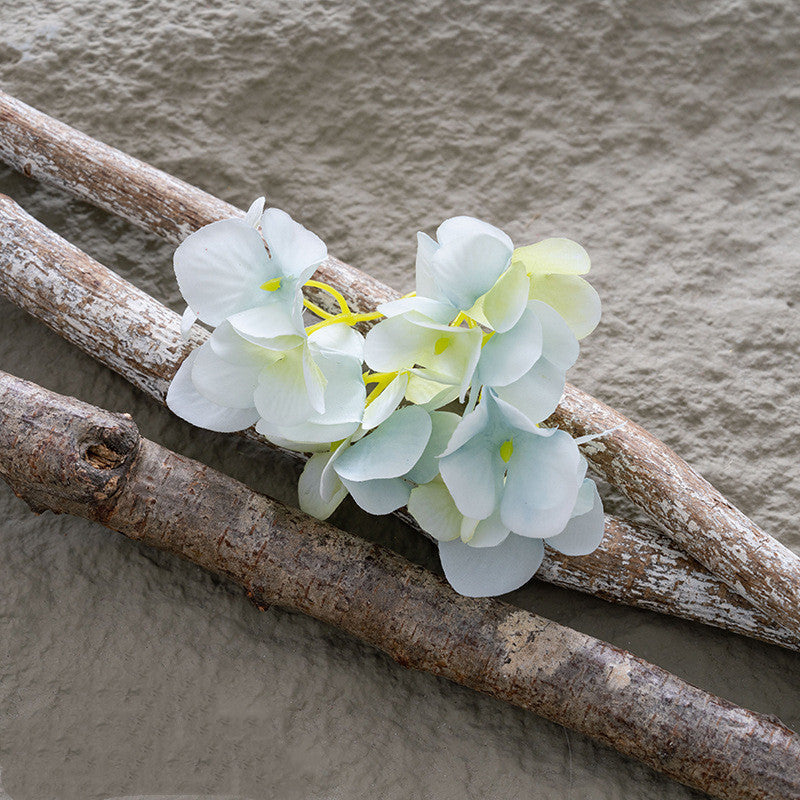 5 Pcs Artificial Hydrangea Flower Heads Clusters for Crafts Wall Panels Boutonniere