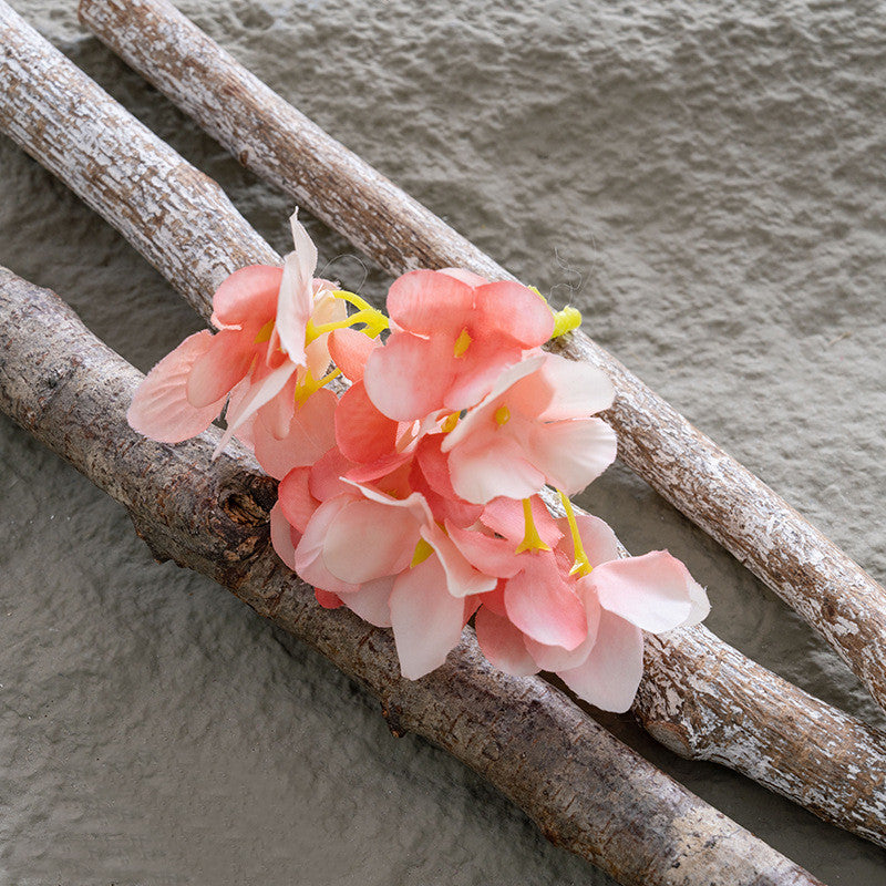 5 Pcs Artificial Hydrangea Flower Heads Clusters for Crafts Wall Panels Boutonniere