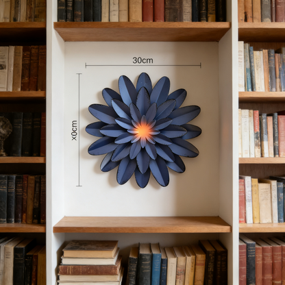 Commercial Venue Iron Floral Wall Decor - 11.8x11.8x1in Hanging Backdrop Piece