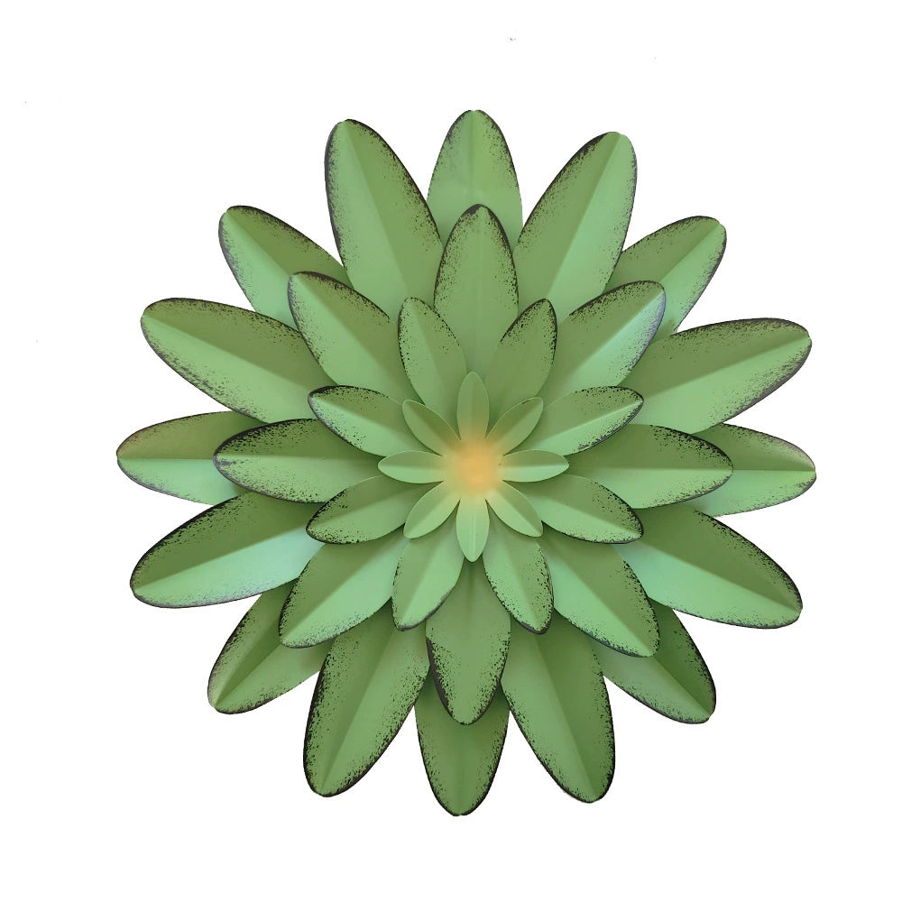 Commercial Venue Iron Floral Wall Decor - 11.8x11.8x1in Hanging Backdrop Piece