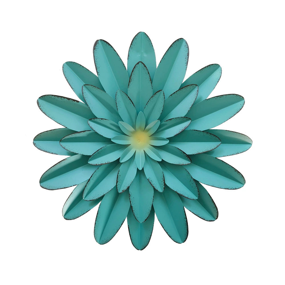 Commercial Venue Iron Floral Wall Decor - 11.8x11.8x1in Hanging Backdrop Piece