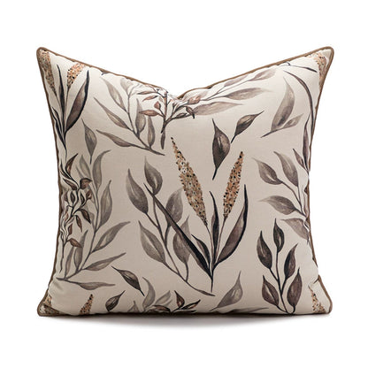 Commercial Venue Light Luxury Retro Khaki Cushion Cover - 17.7x17.7in (Insert Not Included)