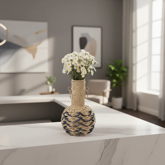 Commercial Venue Paper Rope Woven Decor Vase – For Event Styling & Retail Space Displays (Multiple Sizes)