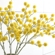 28 Inch Craspedia Billy Balls Artificial Flowers 10 Stems Boho Floral Branches