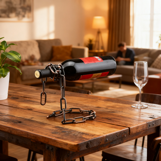 Creative Floating Wine Bottle Holder, Rope & Chain Styles