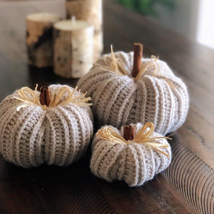 6 Inch Crochet Pumpkin 1 Pc Hand Knit Home Accent Decorative Autumn Decor