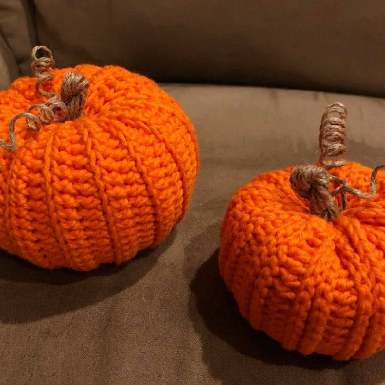 6 Inch Crochet Pumpkin 1 Pc Hand Knit Home Accent Decorative Autumn Decor