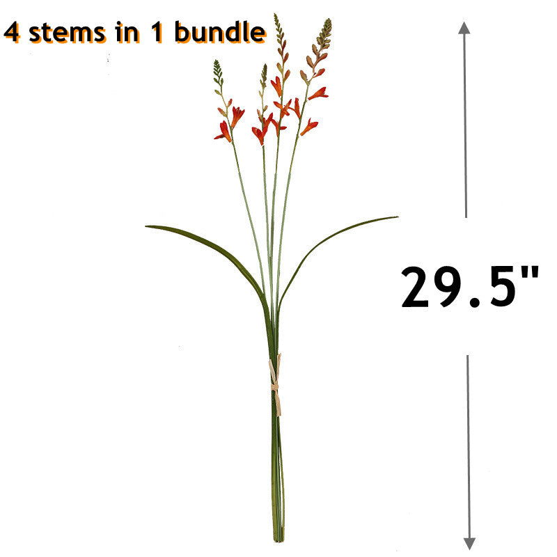 29.5 Inch Artificial Silk Crocosmia Stems Bulk Quantity