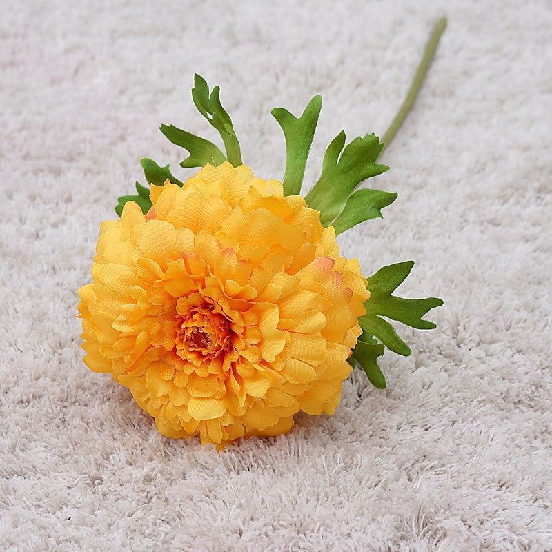 13 Inch Artificial Mum Stems 10 Pcs Fall Flowers Bulk Silk