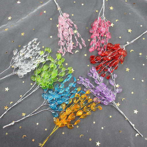 3 Pcs Crystal Acrylic Bead Drops for Wedding Party Home Decor Bulk Pack