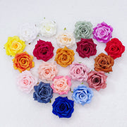 6 Pcs Curled Artificial Rose Heads for Crafts Wedding Centerpiece Bouquet Home Garden Decor