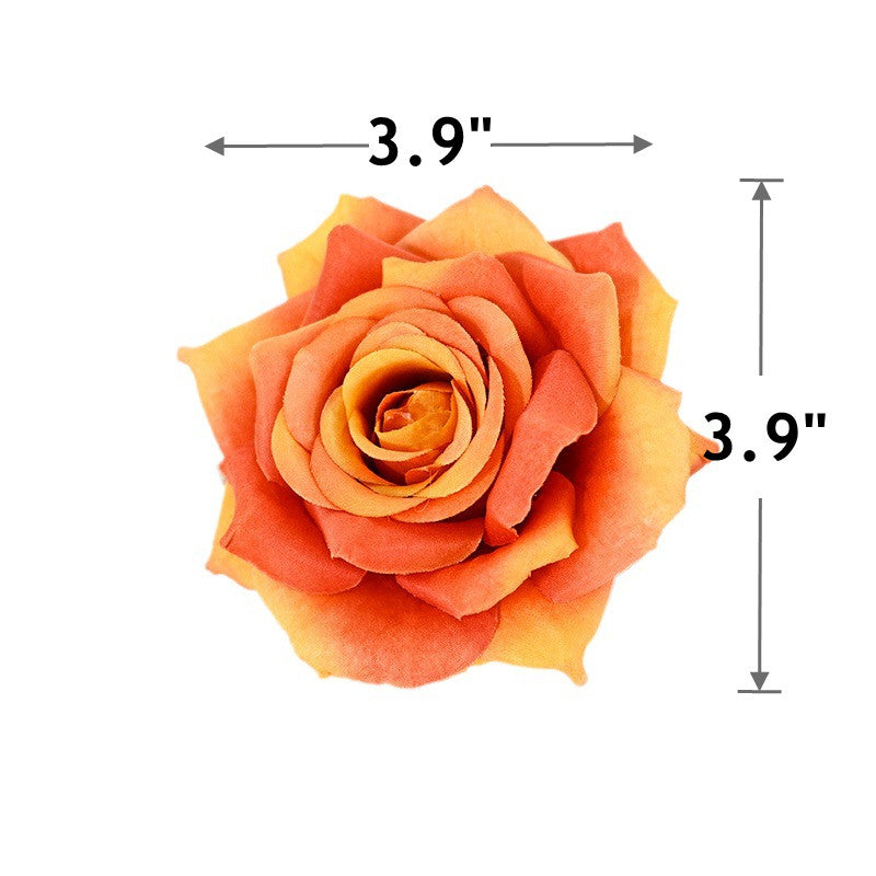 6 Pcs Curled Artificial Rose Heads for Crafts Wedding Centerpiece Bouquet Home Garden Decor