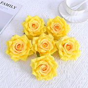 6 Pcs Curled Artificial Rose Heads for Crafts Wedding Centerpiece Bouquet Home Garden Decor