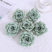 6 Pcs Curled Artificial Rose Heads for Crafts Wedding Centerpiece Bouquet Home Garden Decor