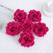 6 Pcs Curled Artificial Rose Heads for Crafts Wedding Centerpiece Bouquet Home Garden Decor