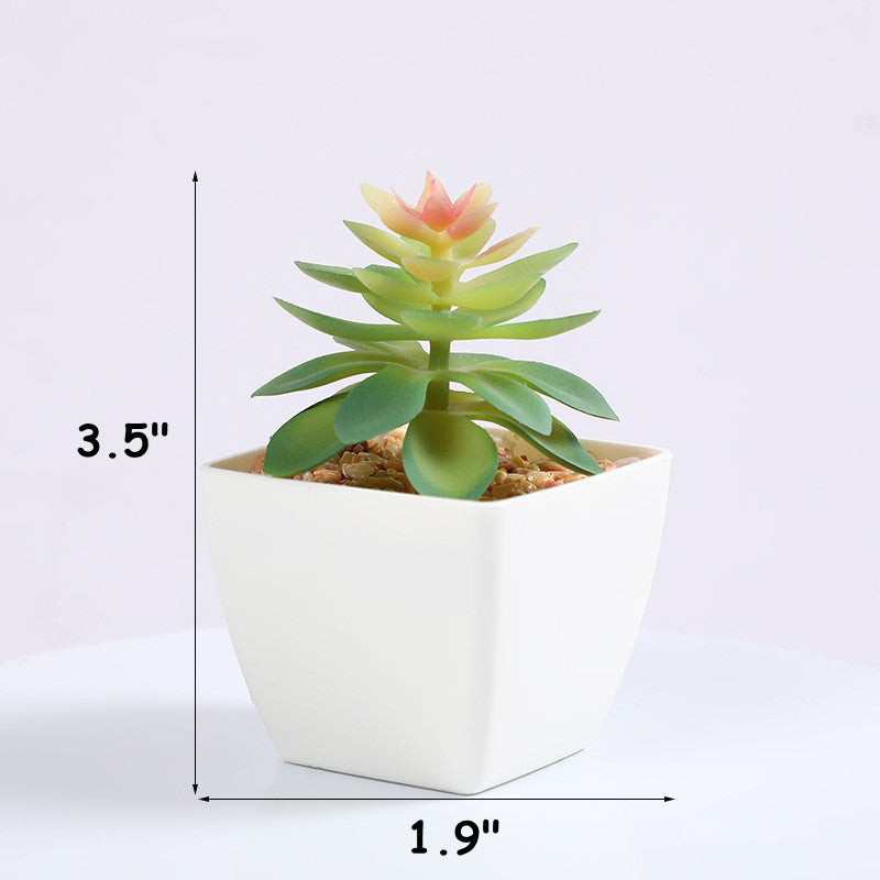 3 Pcs Artificial Mini Succulent Plants in Vase Potted Succulent Planters Bulk Set