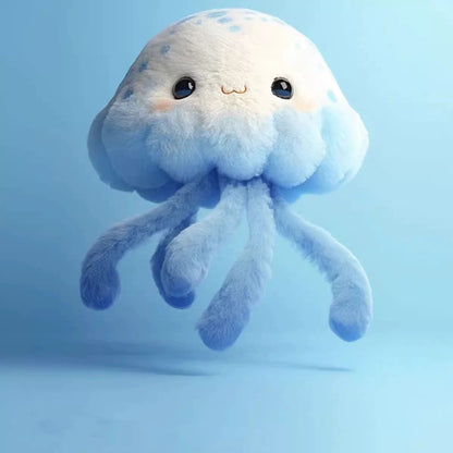 Cute Jellyfish Plush Toy 2-Pack (Small & Large) - Ocean Animal Stuffed Keychain for Kids