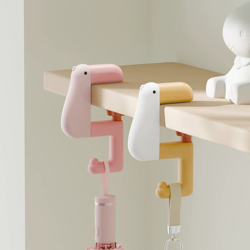 Cute Thinking Duck Bag Hook, Adjustable Desk Edge Hook for Bags & Accessories