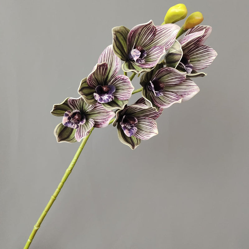 26.7 Inch Artificial Cymbidium Stems Bulk Real Touch Silk Flowers