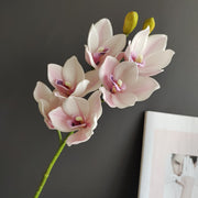 26.7 Inch Artificial Cymbidium Stems Bulk Real Touch Silk Flowers