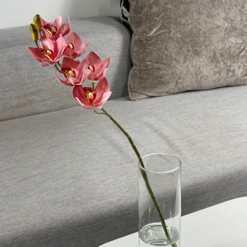 Cymbidium Orchid Stems 10 Pcs 20 Inch Real Touch Artificial Silk Flowers for Floral Arrangements