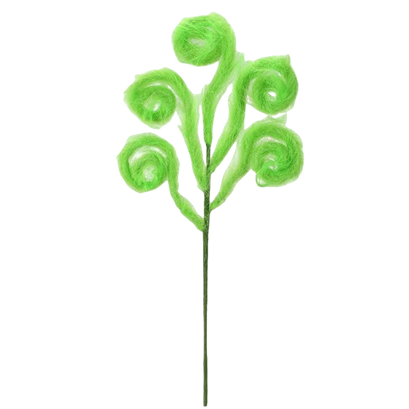 10 Pcs Green Furry Christmas Tree Picks Ornaments Artificial Holiday Decorations Bulk