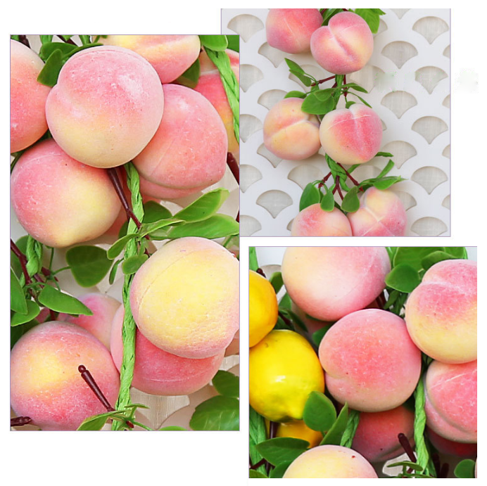 20 Inch Artificial Peach String Hanging Decoration, 1 Pc, Lifelike Simulation