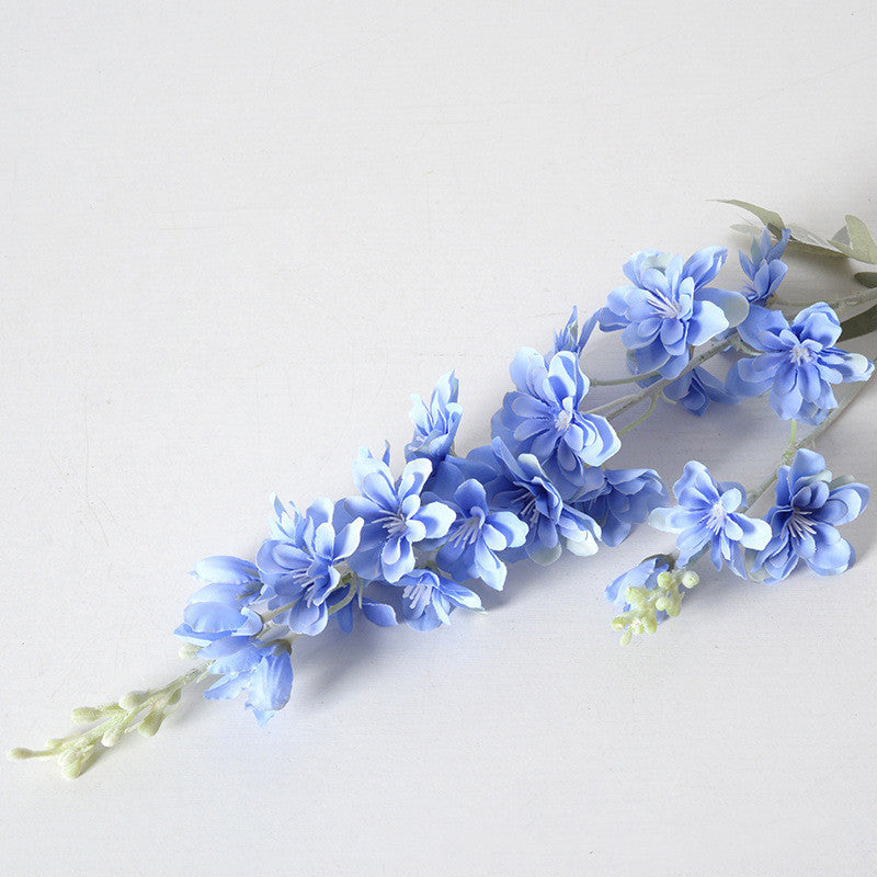 3 Pcs 33 Inch Artificial Silk Delphinium Larkspur Flower Stems
