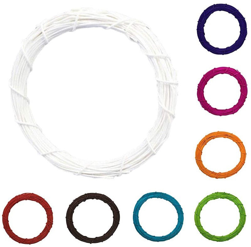 2 Pack Rattan Wreath Frames for DIY Crafts, Colorful, Bulk Wholesale
