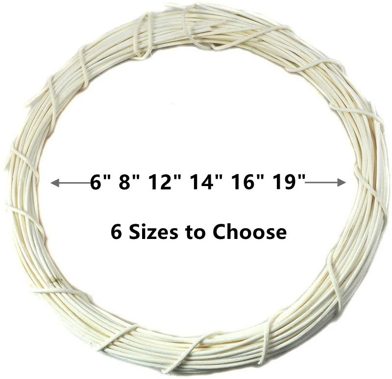 2 Pack Rattan Wreath Frames for DIY Crafts, Colorful, Bulk Wholesale