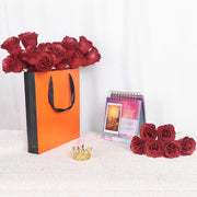 30 Pcs Artificial Glitter Roses Bouquet, 12 Inch DIY Silk Flowers for Weddings Anniversary