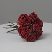 10 Pcs Burnt Orange Dusty Rose Artificial Floral Spray Bouquets Fall Decor