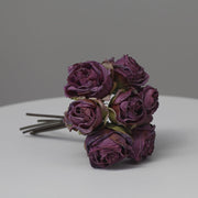 10 Pcs Burnt Orange Dusty Rose Artificial Floral Spray Bouquets Fall Decor