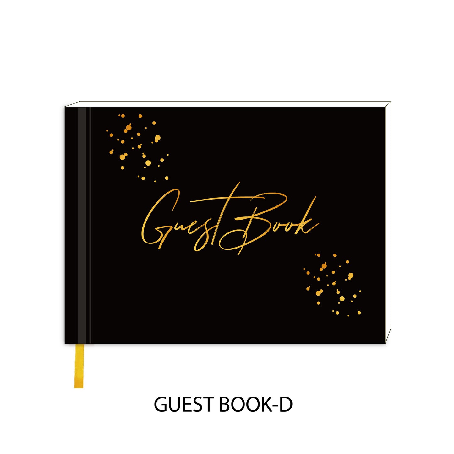 Minimalist Wedding Guest Book - Spiral Bound with Gold Foil 120 Pages
