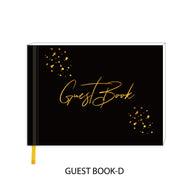 Minimalist Wedding Guest Book - Spiral Bound with Gold Foil 120 Pages