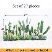 10 Pcs Artificial Cactus Stems Bulk Set Faux Succulent Plants for Landscaping