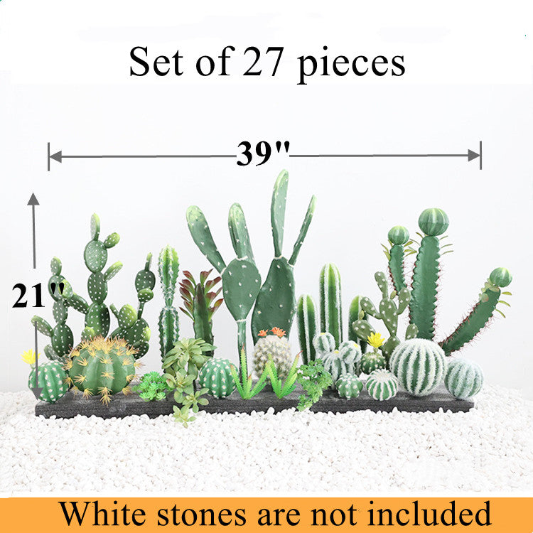 10 Pcs Artificial Cactus Stems Bulk Set Faux Succulent Plants for Landscaping